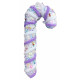 White and Purple Candy Cane Hanging Decoration (17cm)