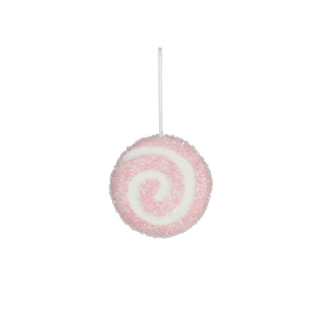 Pink Swirl Hanging Decoration (10cm)