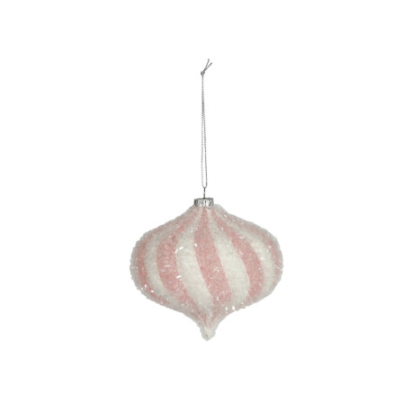 Pink Onion Shaped Hanging Decoration (10cm)