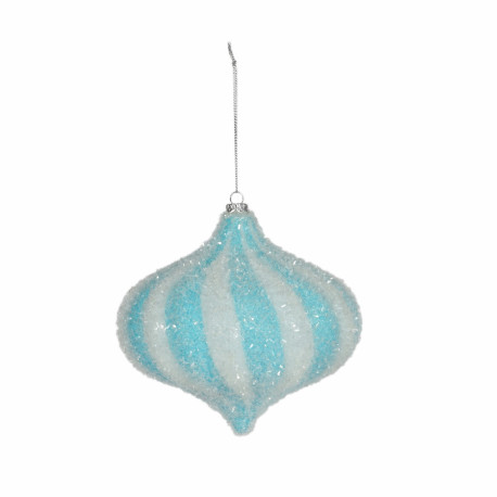 Turquoise Onion Shaped Hanging Decoration (16cm)