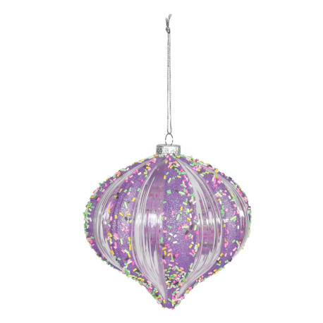 Purple Onion Shaped Hanging Decoration (15cm)