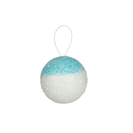 Turquoise Ombre Frosted Hanging Ball (10cm)