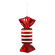 Red and White Rectangle Candy Hanging Decoration (25cm)