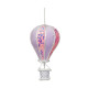 Pink Hot Air Balloon Hanging Decoration (15cm)