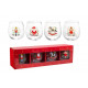 Pack of 4 Santa &amp; The Nutcracker Drinking Glasses