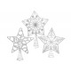 Silver Luxury Glitter Tree Topper (Assorted)