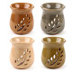 Ceramic Crackled Glaze Leaf Cut Out Oil Burner