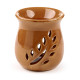 Ceramic Crackled Glaze Leaf Cut Out Oil Burner