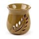 Ceramic Crackled Glaze Leaf Cut Out Oil Burner