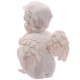 Cute Seated Love Cherub with Red Heart Gem