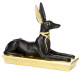 Decorative Gold and Black Egyptian Anubis Jackal Figurine