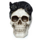 Fantasy Skull Ornament - Skull with Black Cat