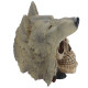 Fantasy Skull with Wolf Head Ornament