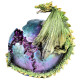 Geode Egg LED Dark Legends Dragon Figurine