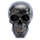 Gothic Metallic Black Skull Ornament