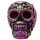 Gothic Metallic Day of the Dead Flower Skull Decoration