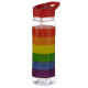 Reusable Somewhere Rainbow 550ml Water Bottle with Flip Straw