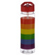 Reusable Somewhere Rainbow 550ml Water Bottle with Flip Straw