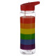 Reusable Somewhere Rainbow 550ml Water Bottle with Flip Straw