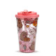 Shatterproof Double Walled Cup with Lid and Straw - Pusheen Foodie