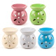 Simple Coloured Cut Out Design Ceramic Oil Burner