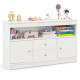 Wooden Kids Toy Children Bookshelf Storage Chest with Open Shelf