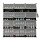 48 Pairs Expandable Modular Shoe Storage Cabinet with Door