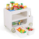 2 in 1 Car Shaped Toy Cabinet with Safe HDPE Frame and 2 Storage Baskets