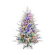 147/186 Flocked Christmas Tree with 8 Lighting Modes