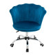 Adjustable Velvet Office Chair with Handle and Universal Wheels