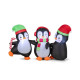 170 cm LED Lighted Xmas Inflatable Penguin Family Hand in Hand