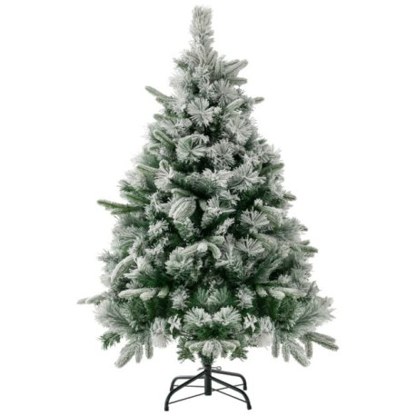 Artificial Christmas Tree with LED Lights, 8 Lighting Modes and Foldable Metal Stand