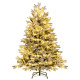 Pre-Lit Artificial Christmas Tree with PE PVC Branch Tips and Warm White LED Lights