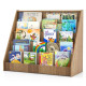 5-Tier Wooden Toddler Book Shelf Stand with Deep Compartments