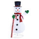 150 cm Large White Pre-lit Lighted Snowman Christmas Decoration