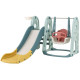 4-in-1 Kids Slide and Swing Set Freestanding Baby Slide Playset