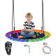 Flying Saucer Tree Swing with 8 Light Modes and Adjustable Hanging Ropes