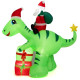 247 CM Lighted Santa Claus Dinosaur Decoration with Gift Boxes