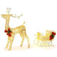 Pre-lit Holiday Outdoor Lighted Christmas Reindeer and Sleigh Decoration