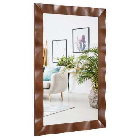 Farmhouse Wall Mirror Rubber Wood Rustic Style Wall Mirror