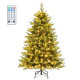 Hinged Christmas Tree with Branch Tips and LED Lights