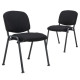 2-Pack Conference Chair Set with Metal Frame and Padded Cushion