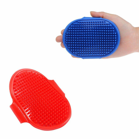 Pet Dog Cat Bath Brush Comb Glove Hair Fur Grooming Massaging Massage Mit - Random Colour