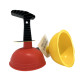 Sink Plunger Unblock Drains Suction Plunger Short Handle 12cm - Random Colour