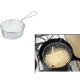 Chip Pan Frying Wire Basket Pan Light Weight Long Handle - 9 inch