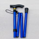 Easy Folding Lightweight Walking Stick Adjustable Aluminium Cane - Blue