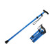 Easy Folding Lightweight Walking Stick Adjustable Aluminium Cane - Blue