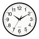 Quartz Basic Wall Clock Round Vintage Analogue Clocks for Home Kitchen Bedroom 30 cm - Black