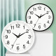 Quartz Basic Wall Clock Round Vintage Analogue Clocks for Home Kitchen Bedroom 30 cm - Black