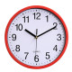 Quartz Basic Wall Clock Round Vintage Analogue Clocks for Home Kitchen Bedroom 30 cm - Red